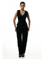 Noir Power Vest Co-ord Set - Black