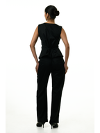 Noir Power Vest Co-ord Set - Black