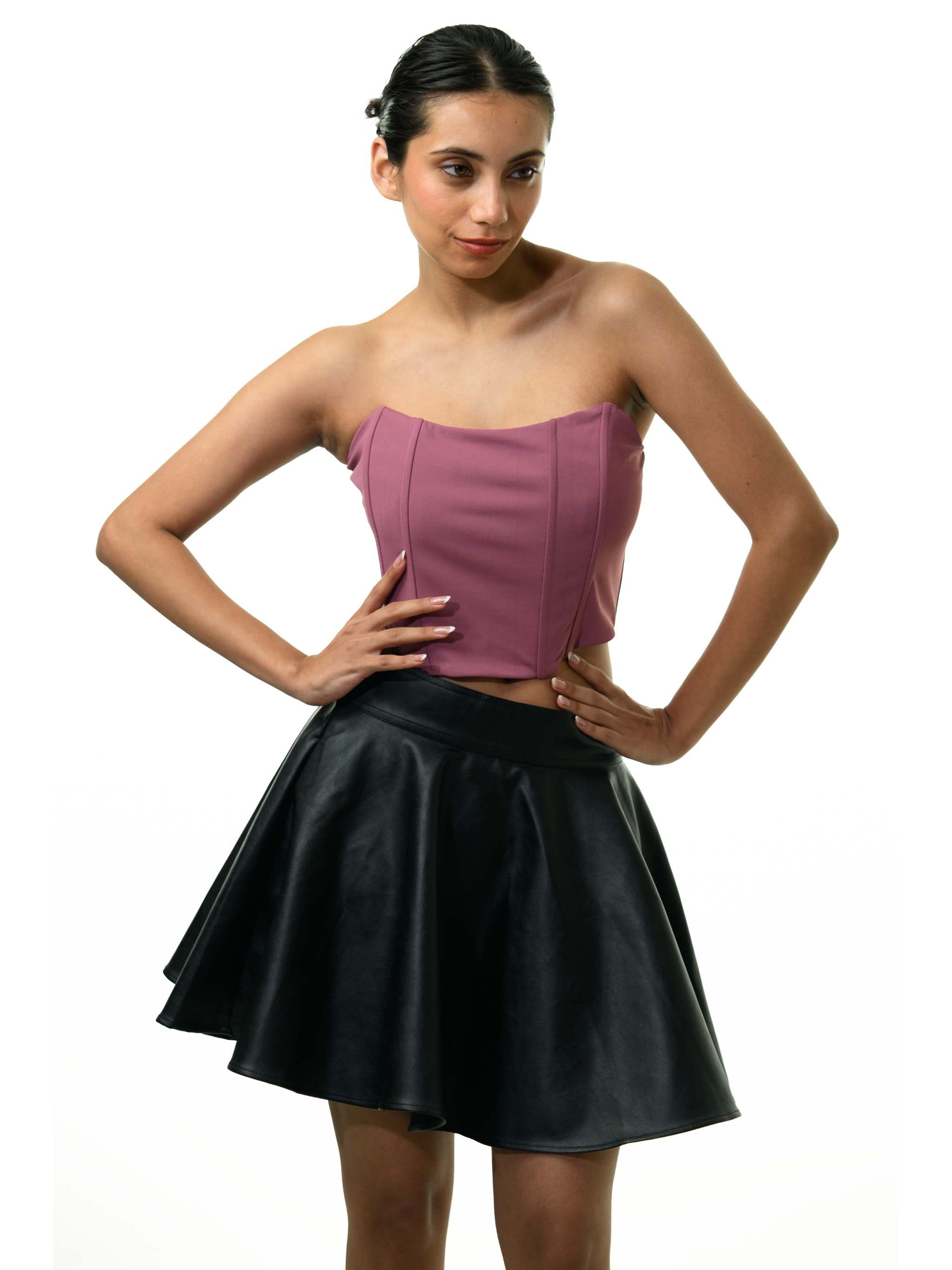 Pink Color Backless Tank Tops