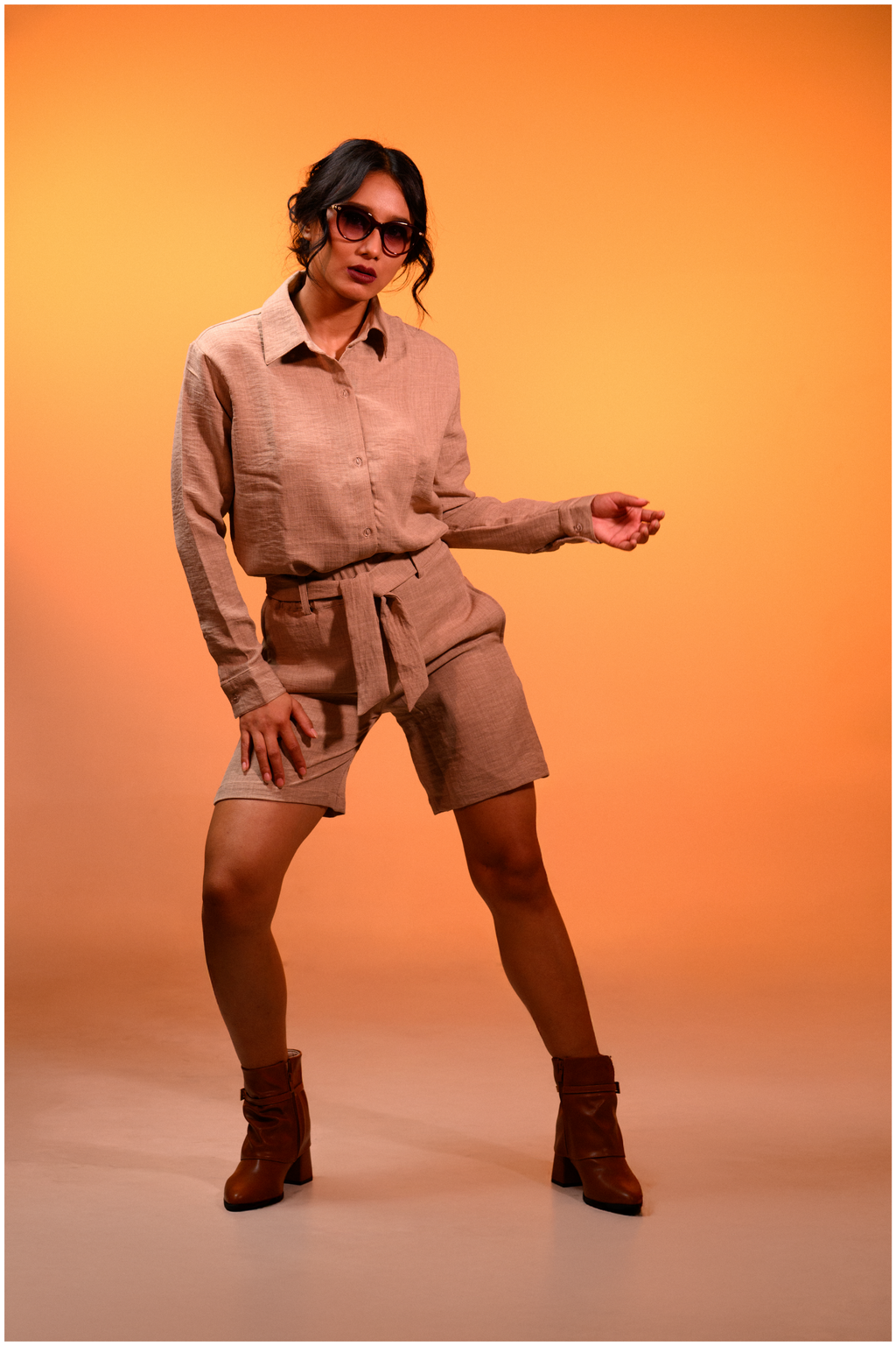 Burkley Beige Luxe Co-ord Set