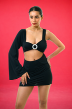 Eclipse Cut-Out Mini Dress - Black