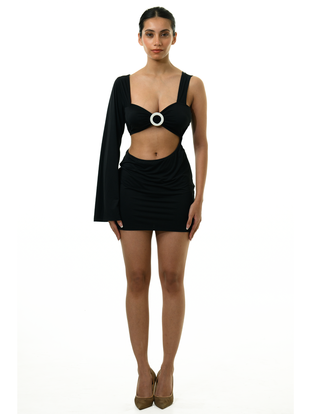 Eclipse Cut-Out Mini Dress - Black
