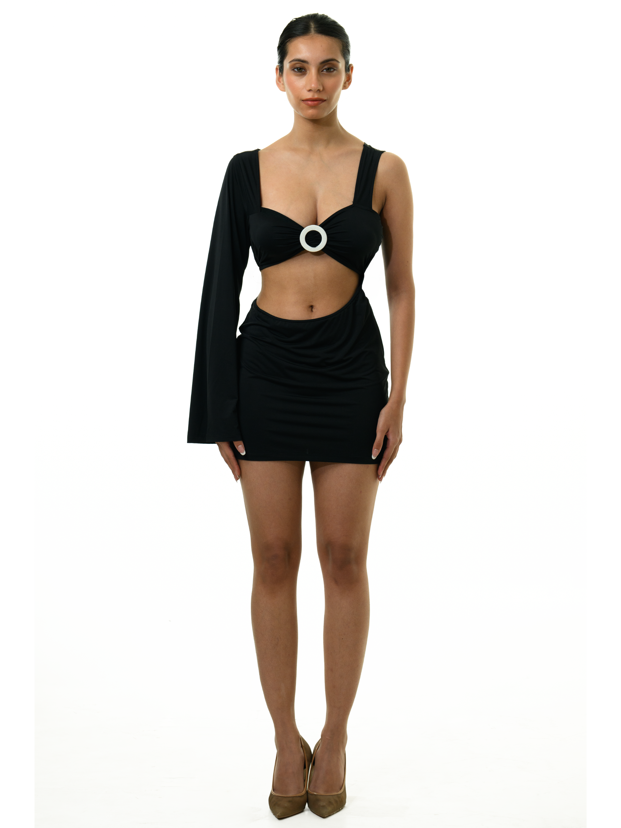 Eclipse Cut-Out Mini Dress - Black