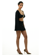 Eclipse Cut-Out Mini Dress - Black