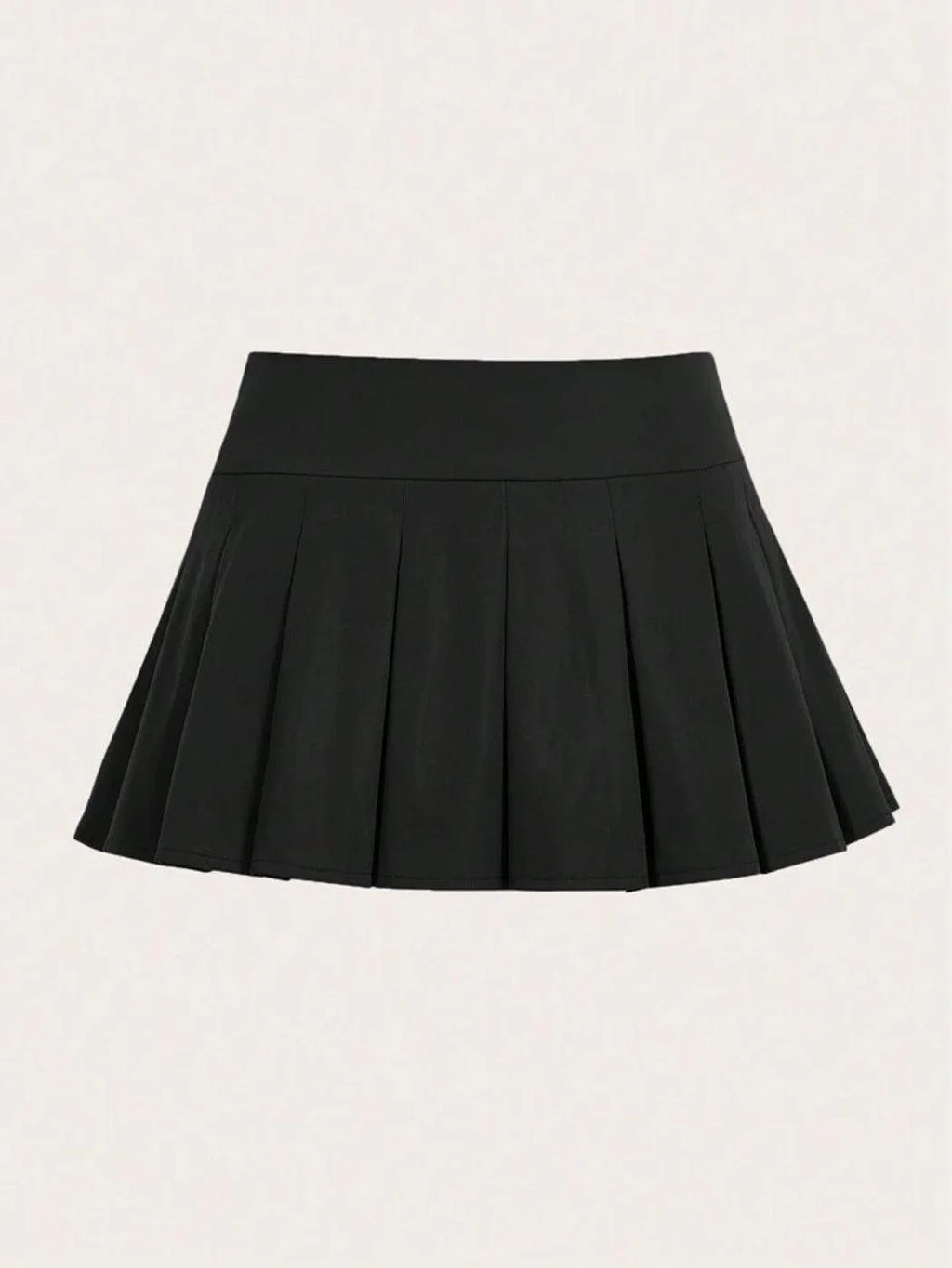 High Waisted Black High Waisted Pleated Mini Skirt with Bow Details