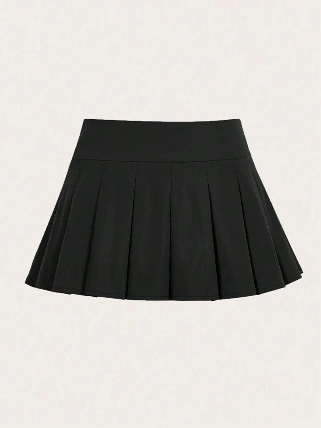 High Waisted Black High Waisted Pleated Mini Skirt with Bow Details