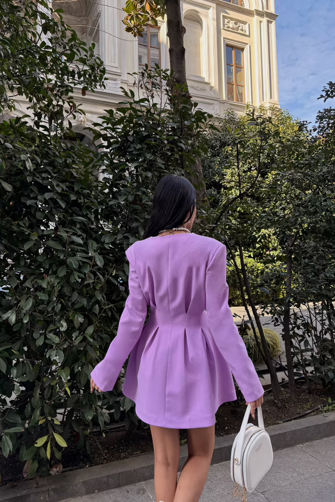 Jacket Dress With Punch Detailed