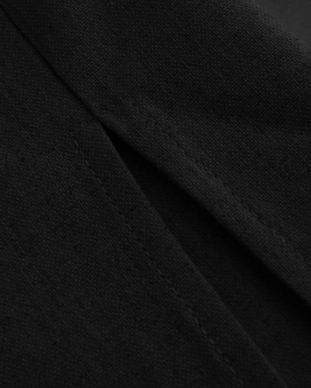 Linen-blend Mid Rise Solid Midi Skirt Without Belt In Black