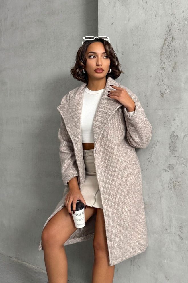 Cashmere Long Coat - Stone